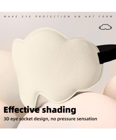 Buy 3D Sleep Eye Mask for Men & Women | Zero Intraocular Pressure | 100% Light Shielding Travel Eye Mask in Beige - Buy Online on GoSupps.com