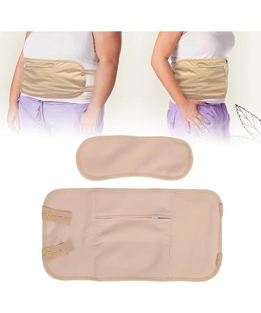 ZJchao Reusable Castor Oil Pack Wrap Set | Adjustable Elastic Strap & Leak-Proof Design for Waist & Neck Compress - Washable & Durable - Buy Online on GoSupps.com