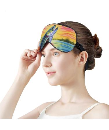 Fish Jumping Sleep Eye Mask & Blindfold with Elastic Strap | For Women Men Sleep, Travel, Nap - Buy Online on GoSupps.com