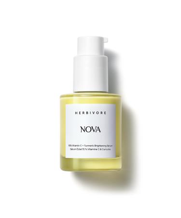 HERBIVORE Nova 15% Vitamin C + Turmeric Brightening Serum for Dark Spots Hyperpigmentation + Even Skin Tone | Vegan Plant-Based Cruelty-Free 30 mL / 1 oz 1 Fl Oz (Pack of 1) Nova Serum