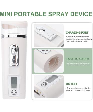 Baluue 2pcs Hydrating Instrument Fog Humidifier Portable Humidifer Mini Face Sprayer Face Steamer Abs White - Buy Online on GoSupps.com