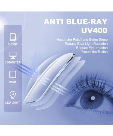 Oprah Style Blue Light Blocking Reading Glasses - 5 Pack Square Fashion Readers for Men & Women (1.50x) - Comfortable Spring Hinge Eyewear - Buy Online on GoSupps.com