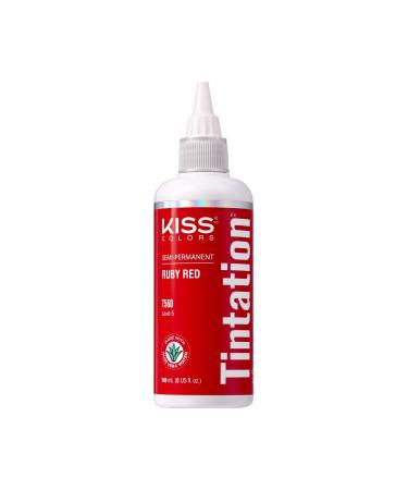 Kiss Tintation Semi-Permanent Hair Color Treatment 148 mL (5 US fl.oz) (Ruby Red)