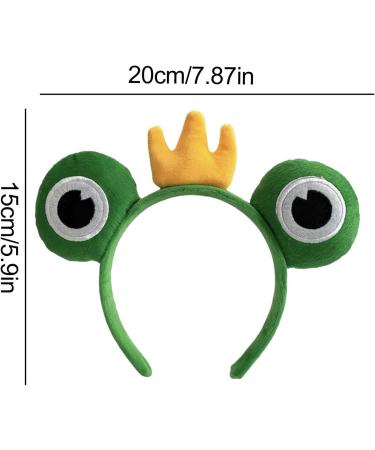 Face Wash Headband | Cartoon Plush Animal Ears and Horns Spa Headband - Halloween Hair Accessories Green Frog Headpiece Elastic Makeup Headbands for Women Girls Prince One Size - Buy Online on GoSupps.com