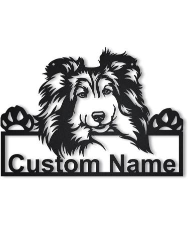 Soulsis Personalized Shetland Sheepdog Wooden Shield Art | Custom Dog Sign | Unique Father's Day Gift | Shetland Sheepdog Decor for Pet Lovers - Buy Online on GoSupps.com