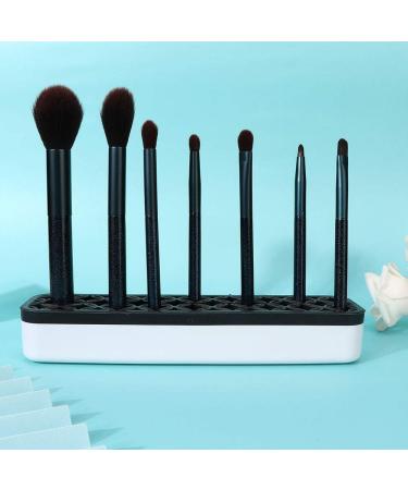 Non-Toxic ABS Makeup Container Holder - 26+72 Holes Portable Brush Organizer for Salon & Beauty - Black - Buy Online on GoSupps.com