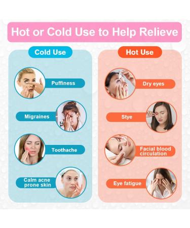 ACWOO Cooling Gel Beads Face Mask for Puffy Eyes & Migraine Relief - Reusable Hot Cold Therapy Mask for Dark Circles, Headache & Sinus Pain - Pink - Buy Online on GoSupps.com