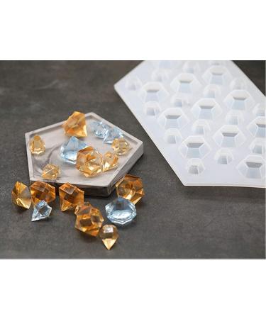Diamond Gem Silicone Mold - 27 Cavity Clear Silicone Mold for Clay, Resin, Epoxy Crafting Projects - 2PCS Set - Buy Online on GoSupps.com