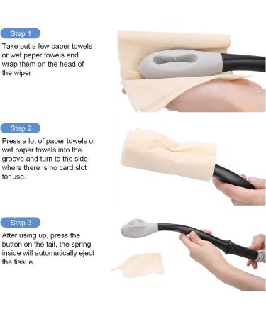Bottom Buddy Toilet Tissue Wiping Aids Tools Long Reach Comfort Wiper Extends Your Reach Over 15" Grips Toilet Paper or Pre-Moistened Wipes(3#) - Buy Online on GoSupps.com