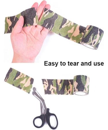Self-Adhesive Camouflage Bandage Tape - 10 Rolls Cohesive Wrap - 5cm x 4.5m - Protective Bandage for Flashlights & Bicycles - International Shipping Available - Buy Online on GoSupps.com