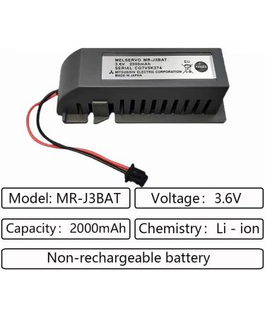 WELLVEUS 6 Pack MR-J3BAT Battery for MELSERVO MR-J3BAT ER6VC119A/B - 3.6V 2000mAh | International Shipping Available - Buy Online on GoSupps.com