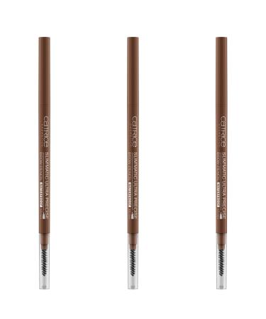 Catrice eyebrow pencil - Catrice Slim'matic Ultra Precise Brow Pencil with eyebrow brush 3 Pack (3x0.05g) No. 025 Warm Brown 0.05 g (3 Pack) 025 Warm Brown - Buy Online on GoSupps.com