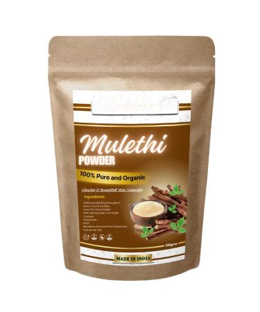 Generic Mulethi Powder For Face Hair | Organic Yashtimadhu Powder Liquorice (Licorice) Powder for Skin- 100 Gram