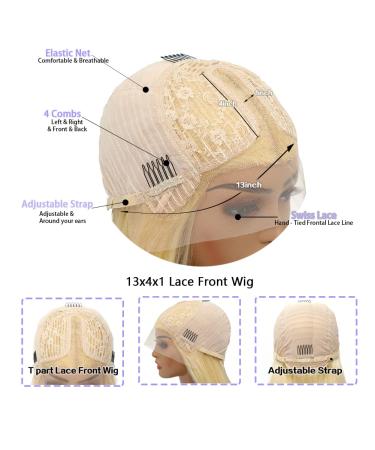 24 Inch Blonde 613 Lace Front Wig with Baby Hair | Brazilian Virgin Human Hair | HD Transparent Lace | Natural Hairline | Women's Straight Wig - Buy Online on GoSupps.com