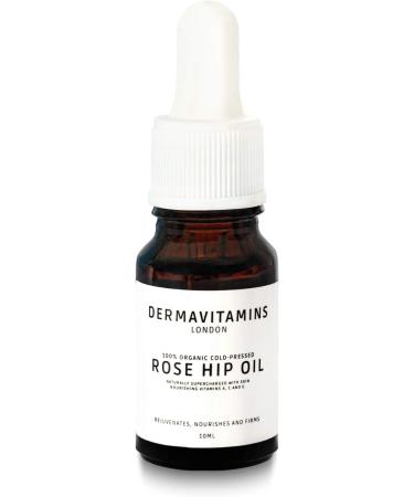 DermaVitamins 100% Organic Cold-Pressed Rose Hip Oil (10ml) - Pure and Natural Skincare Solution - Buy Online on GoSupps.com