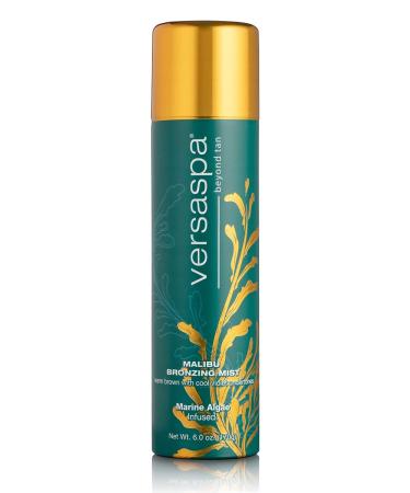 Versa Spa MALIBU Bronzing Mist Sunless Self Tanner with Warm Brown and Cool Violet Undertones for Body and Face, 6 Ounces Malibu (New Shade!)