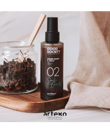Artego GOOD SOCIETY 02 Color Glow K-Spray 150ml The spray activates the color pigments inside the hair cuticle maintaining the shine of the color and improving its intensity. - Buy Online on GoSupps.com