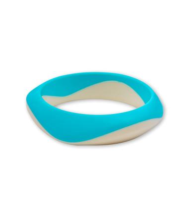 Fashionable bracelet Montessori bite ring jewelry for mothers tooth aid bangle dental baby dental aid pearls from milkmom (cream -colored - turquoise)