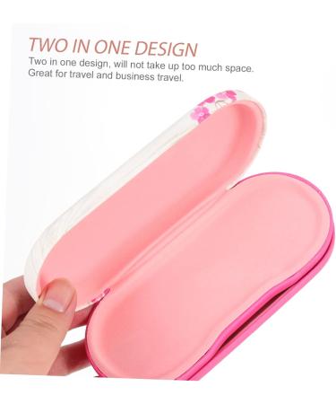 JECOMPRIS Double-Lodged Glasses Case & Sunglasses Case - Stylish Travel Accessories with Mirror Tweezers and Contact Lens Solution Holder - Buy Online on GoSupps.com