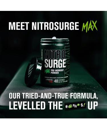 Jacked Factory Nitrosurge Max High Performance Pre Workout Powder - Pre Workout w/Nootropic Ingredients for Intense Focus Pumps & Energy (Electric Blue Raspberry 40sv & Cherry Bomb 40sv) - Buy Online on GoSupps.com