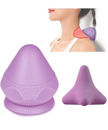 2xk-Nov 2-part free handleer with suction cup trigger point triggered trigger point massager for back neck plantar fascia muscle nodes and full body pain relief (purple)