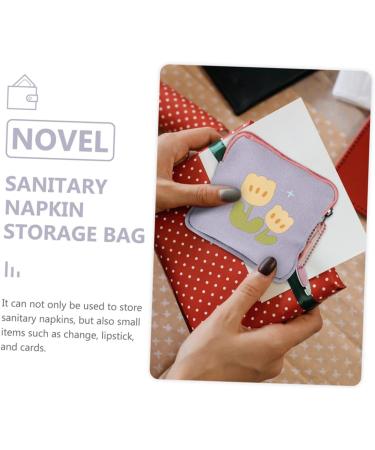 BESTonZON Napkin Storage Bag Organizer Inserts for Teen Girl Purse - Reusable Menstrual Lipstick Pouch - Assorted Colors - 2pcs - Buy Online on GoSupps.com