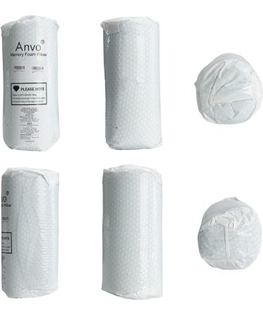 Anvo Memory Foam Pillow Neck Contour Cervical Orthopedic FIRM Pillow for Sleeping Side Back Stomach Sleeper Ergonomic Design for Neck and Shoulder Pain Relief - FIRM - Standard 24 x 13.4 x 4.7 inches - Buy Online on GoSupps.com