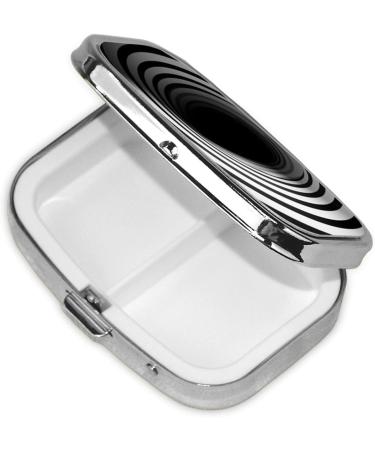 Buy Black and White Printed Square Pill Box | Portable Medicine Organizer for Travel - Buy Online on GoSupps.com