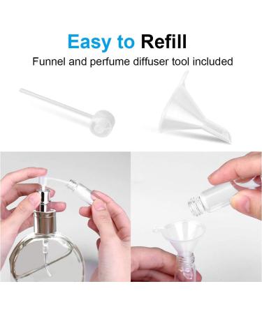 Zingo Travel Perfume Atomizer Set - 3x10ml Refillable Mini Spray Bottles (Pink Silver Purple) with Funnel & Pipette - Ideal for On-the-Go Fragrance - Buy Online on GoSupps.com