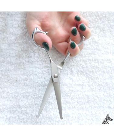 Contemporary Doggy Stainless Steel Dog Grooming Scissors with Round Tips - Pet Trimming Shears with Micro-Serrated Blade - Professional Quality at Home Ensuring Safety - Comfortably Trim Face & Paws - Buy Online on GoSupps.com