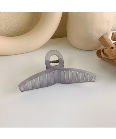 5.1 Inch Large Hair Claw Clips 4 Pack - Strong Hold Non-slip Jaw Clips for Thick Curly Hair - White Lightpink Water Blue Brown - Transparent - Buy Online on GoSupps.com