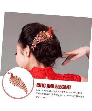 Angoily Wedding Hair Jewelry Peacock Crown Hair Comb Rhinestones Zinc Alloy Bride The Flowers Bridal Bridal Hair Jewelry - Buy Online on GoSupps.com