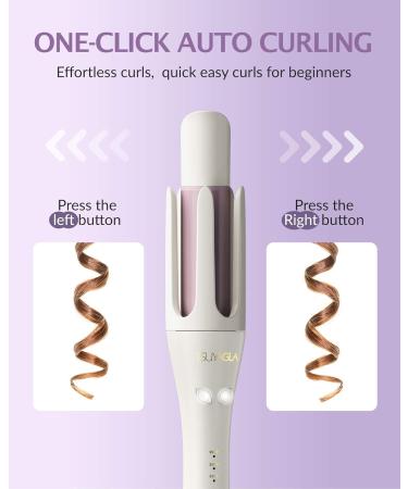 1 1/4 Inch Automatic Curling Iron - 1.25" Rotating Hair Curler Wand | Anti-Scald & Dual Voltage for Effortless Styling - Buy Online on GoSupps.com