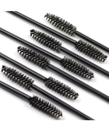 100 Pieces Black Disposable Mascara Wands Eyelash Brushes Eyebrow Spoolie Brush Cosmetic Kit - Buy Online on GoSupps.com