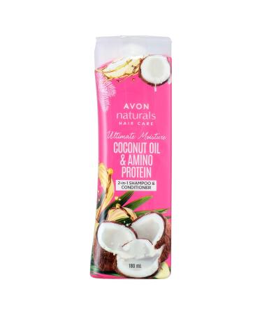 Shop Avon Coconut Oil 2-in-1 Shampoo & Conditioner - 180ml | Best International Shipping - Buy Online on GoSupps.com