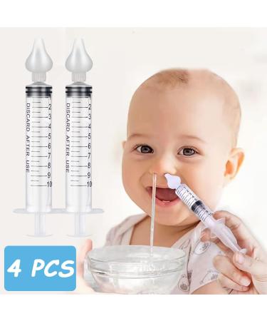 Nasal Shower Yutou 10ml Syringe - Safe Nose Cleaner for Newborns & Children | 4-Piece Set with Reusable Silicone Tip - International Shipping - Buy Online on GoSupps.com