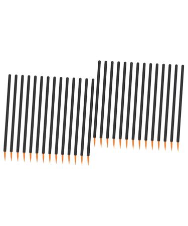 Mipcase 200 pcs Pro Delicate up Eye Eyeliner Refined Girls Fiber Fine Nylon Brush Tools 9x6.5cmx2pcs Blackx2pcs