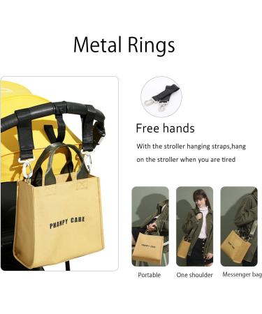 SONARIN Lightweight Baby Diaper Bag | Large Capacity Waterproof Shoulder Bag for Short Trips | Stroller Strap | Yellow - Buy Online on GoSupps.com