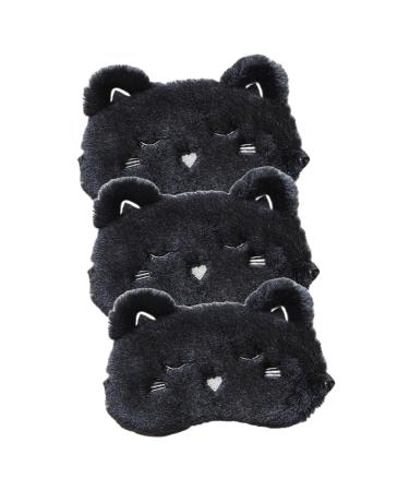 3pcs Blindfold Korean Facial Sleeping Eye Cover Sleeping Mask Sleep Mask for Teens Cartoon Eye Mask for Sleeping Cartoon Sleep Mask Sleep Cartoon Eye Patch Animal Travel Silk Cloth