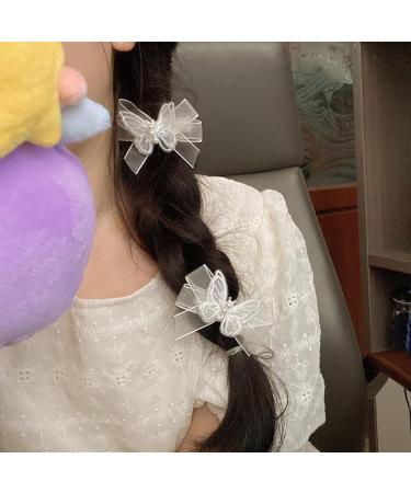 hgnxa Butterfly Hair Clip Women Butterfly Barrettes Butterfly Hairpin w Hair Clip w Barrettes wknot Side Clip Bangs Clip White - Buy Online on GoSupps.com