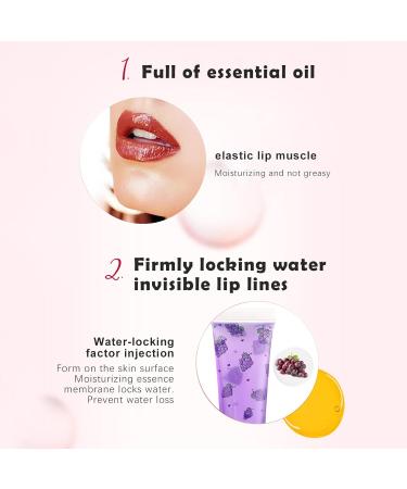 Buy Moisturizing Lip Oil Balm - Long-Lasting Fruity Clear Lip Gloss for Women Men & Children - 5ml Grape - Buy Online on GoSupps.com