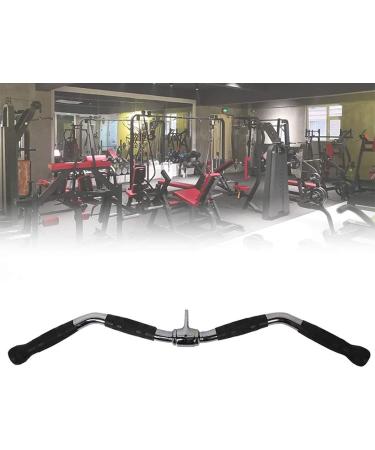 30 Inch Lat Bar Cable Machine Attachment for Gym Strength Training - Full Rotation & Rubber Handle for Muscle Building - Buy Online on GoSupps.com