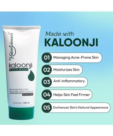 Hakim Suleman's Kalonji Face Wash for Tan Removal Natural & Ayurvedic Face Cleanser Men & Women Gently Exfoliates & Evens Tone Suitable for Normal Combination or Oily Skin Types 200 ml - Buy Online on GoSupps.com