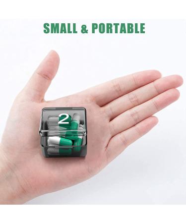 30-Day Monthly Pill Organizer Box - Squeeze to Open, Large Compartments, Portable Travel Case - Black - Buy Online on GoSupps.com