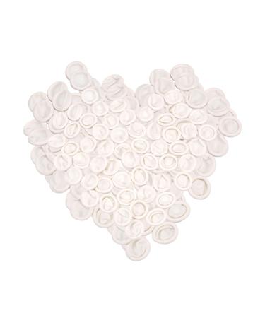 Annhua Latex Finger Cots 150Pcs Disposable Finger Covers Finger Tips 2.44 * 0.95'' Finger Protectors for Hospitals Laboratories Beauty Nail Salons Electronics Waterproof & Anti-Static White White 100g
