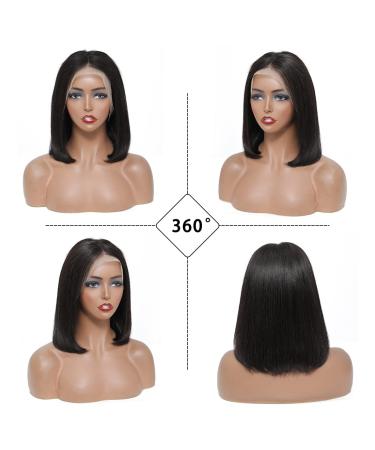 12 Inch Bob Wig Human Hair | 13x4 Frontal Lace | 150% Density | Pre-Plucked | HD Lace | Natural Color | for Women - Buy Online on GoSupps.com