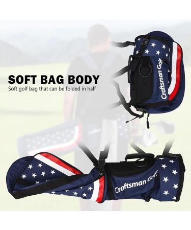 Craftsman Golf Star and Stripes Lightweight Shoulder Golf Bag in Red, White, and Blue - Buy Online on GoSupps.com