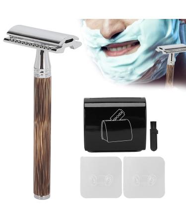 Premium Men's Bamboo Razor Set | Eco-Friendly Manual Shaving Kit with Blades Recycling Box & Holder - Buy Online on GoSupps.com