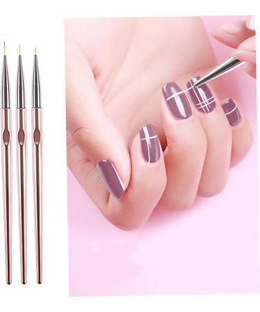 Housoutil Manicure Colored Drawing Tool Uv Gel Nail Brush Nail Pen Nail Brushes for Nail Art Manicure Art Liner Brushes Polish Brush Pen Tools Practical Poly Pull Pen Non-slip Pink - Buy Online on GoSupps.com