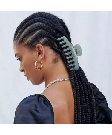 10 Pack Large Rectangle Hair Claw Clips for Thick Hair - Neutral Matte Hair Styling Accessories for Women - Buy Online on GoSupps.com